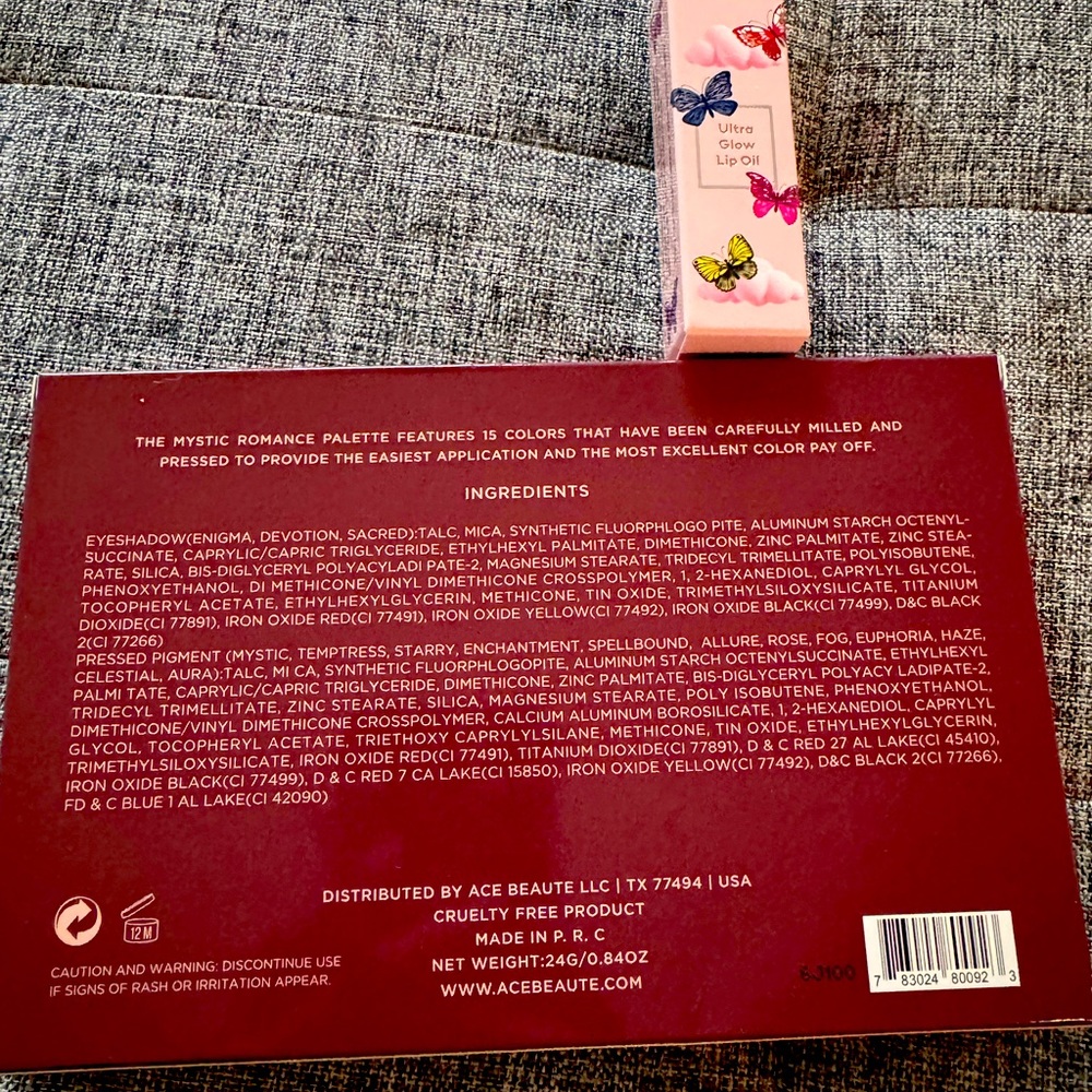 Ace beauté palate and Eloise lip oil set